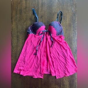 Gilligan & O’Malley Red Lace Lingerie Dress